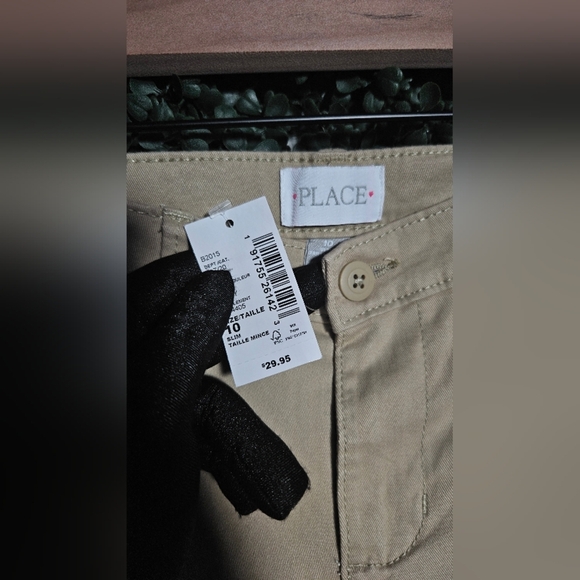 Kids Tan School Pants - Picture 3 of 4